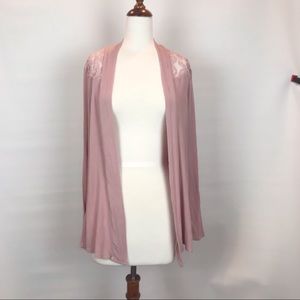 41 Hawthorn Lace Dusty Pink Cardigan S